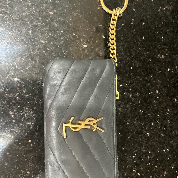 Authentic grey YSL key pouch - Picture 2 of 3